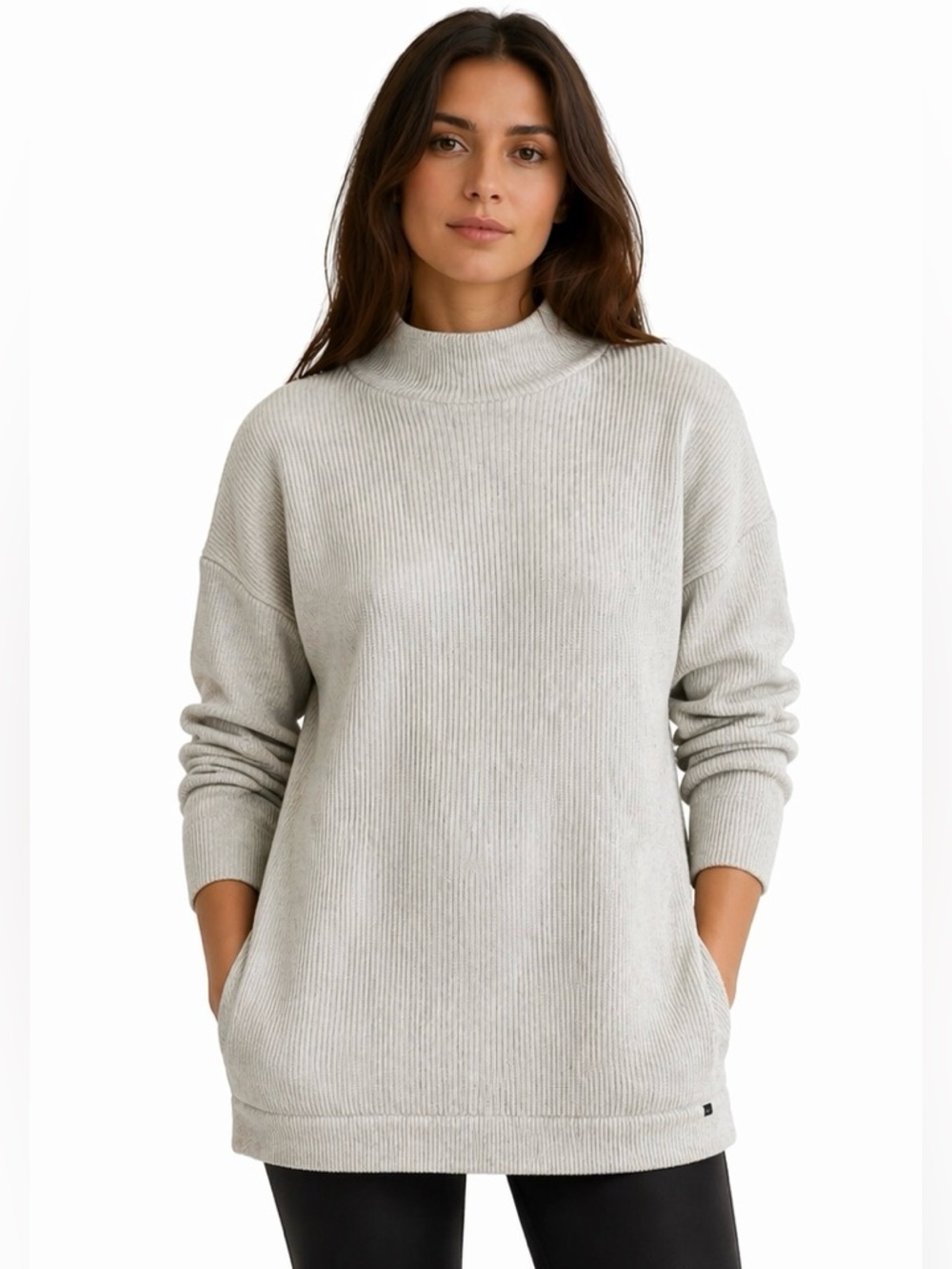Monk & Lou women's ottoman kinley tunic pullover oversized sweater size XS/S